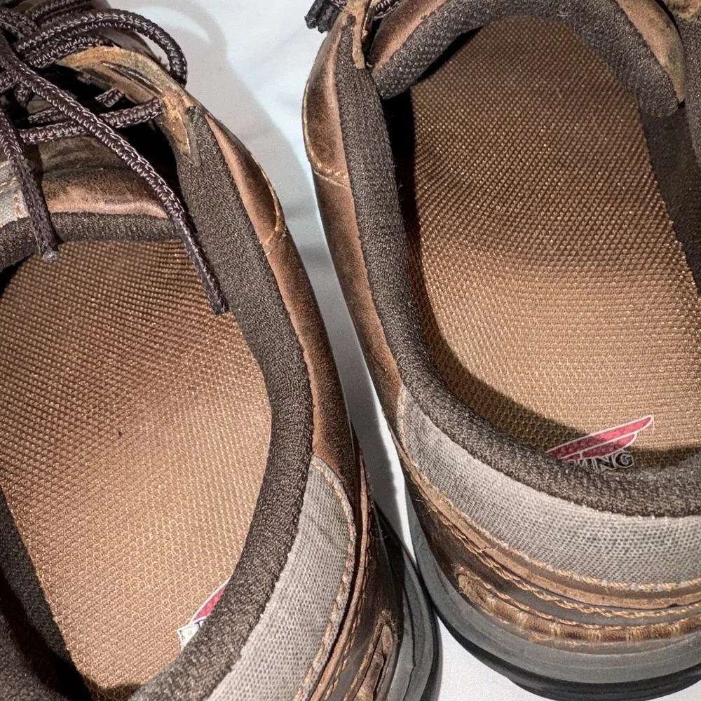 Red Wing Brown Leather Steel Toe Work Shoes Men's US‎ 9.5 2E 6708 Oil Resistant